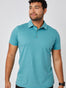 Vintage Blue Torrey Polo Closeup Model Size XL | Fresh Clean Threads