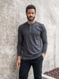 Charcoal Long Sleeve Henley | Foundation Long Sleeve Henley 3-Pack