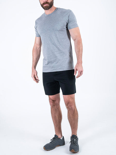 Matt is 6'1, 195LBS and wears a size M # Black Day Off Short 2-Pack | Studio size Medium | Fresh Clean Threads