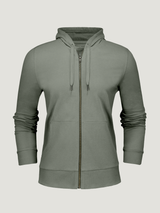 Women's Mercury Green Terry Zip-Up Sweatshirt | Fresh Clean Threads