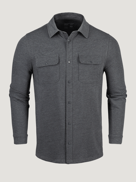 Charcoal Button Up Shacket