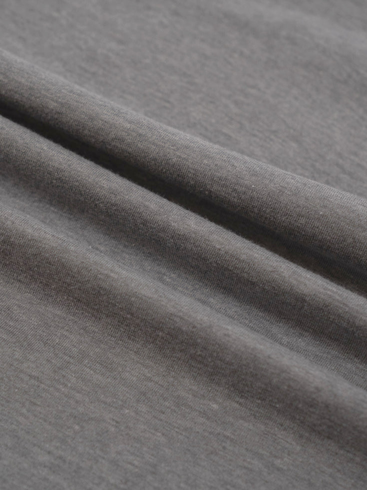 Heather Grey Tall Polo Fabric Detail | Fresh Clean Threads