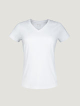 Women's White V-Neck Tee | Fresh Clean Threads