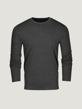 Charcoal Performance Long Sleeve Crew | Fresh Clean Threads