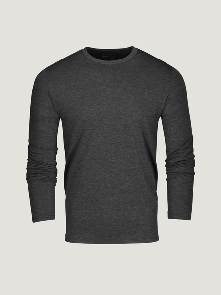 Charcoal Performance Long Sleeve Crew | Fresh Clean Threads