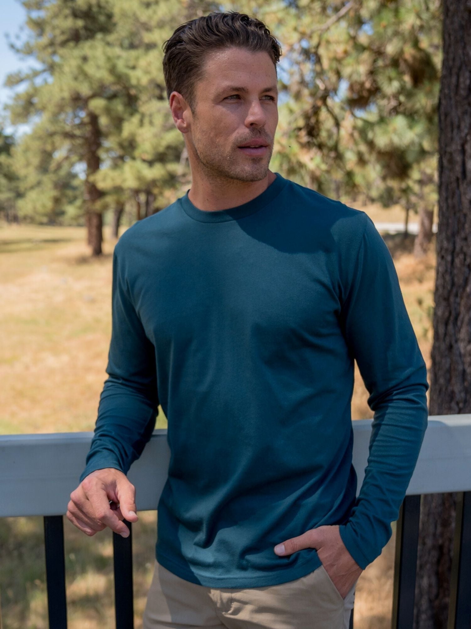 Emerald Long Sleeve Crew Neck | Fresh Clean Tees – Fresh Clean Threads