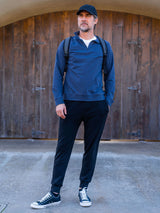 Ariel is 6'1, 175lbs and wears a size M # Black Warm Up 2-Pack Black Jogger Lifestyle Size Medium | Fresh Clean Threads