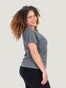 Women's Slate V-Neck Tee | Untucked Studio Size Large Back of Tee | Fresh Clean Threads