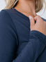 Women's Long Sleeve V-Neck Basic 3-Pack | Odyssey Blue | Fresh Clean Threads