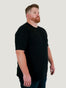 Tall Black Crew Neck Tee | Brent wears size 2XL tees