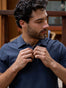 Odyssey Blue Torrey Polo Collar Detail Size Medium | Fresh Clean Threads
