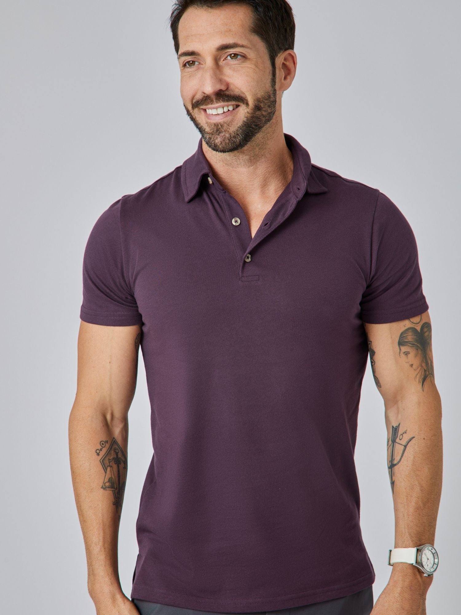 Nordic Purple Torrey Polo | Fresh Clean Threads