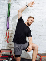 Nate is 6'4", 200LBS and wears a size LT # Best Sellers Performance Crew Neck 5-Pack Lifestyle Size Large Tall | Fresh Clean Threads