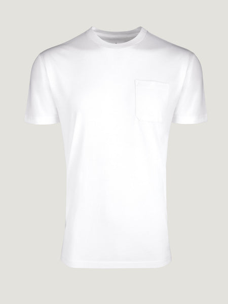 Plain white 2025 pocket tee