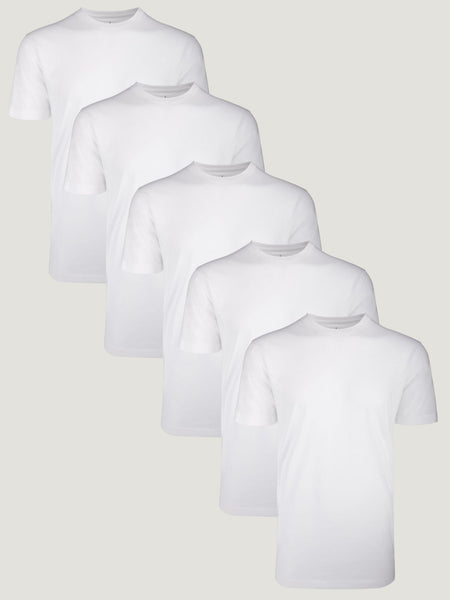 Tall Crew All White 5-Pack