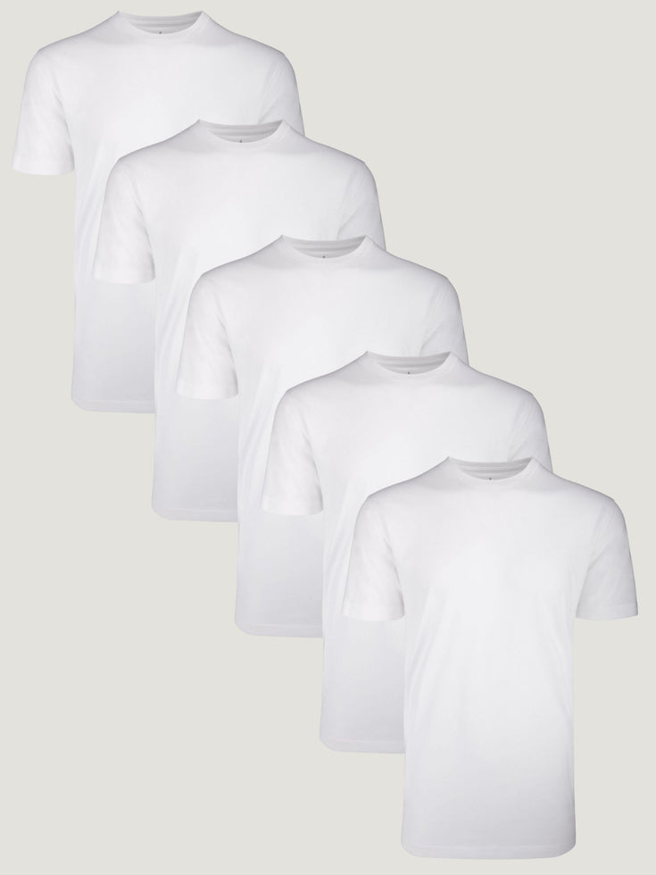 Tall Crew All White 5-Pack | Fresh Clean Threads