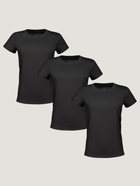 Women’s All Black 3-Pack Crew Neck Tees | Fresh Clean Threads