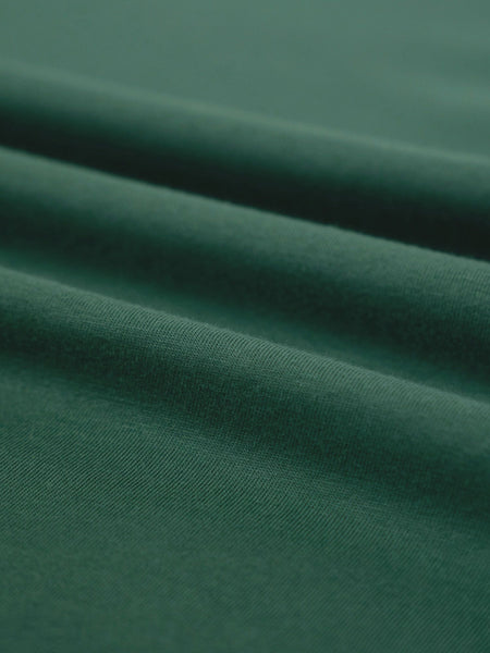 Pine Green Short Sleeve Henley Fabric Detail | Fresh Clean Threads