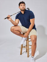 Matheus is 6', 210LBS and wears a size XL # Foundation Performance Polo 3-pack Studio Size XL | Fresh Clean Threads