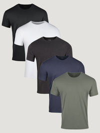 Foundation 5-Pack Mens Crew Necks | Fresh Clean Threads