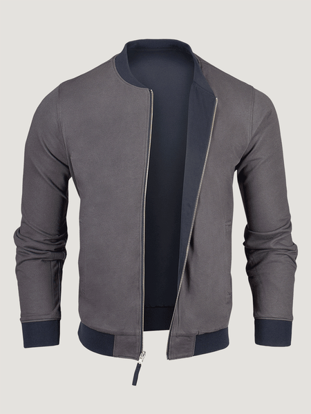 Charcoal/Navy Reversible Bomber Jacket | Fresh Clean Threads