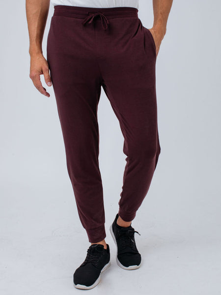 Joe is 6'2, 177LBS and wears a size L # Port Red Day Off Joggers | Core Style | Fresh Clean Threads