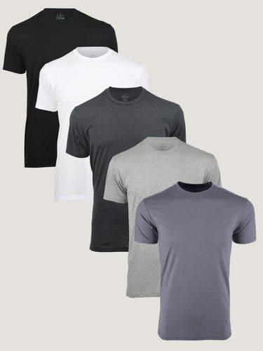 Basic 5-Pack Crew Neck T-shirts | Fresh Clean Threads