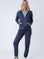 Maddy is 5'8", size 4 and wears a size S # Women's Blue Terry Jogger + Hoodie Sets | Fresh Clean Threads