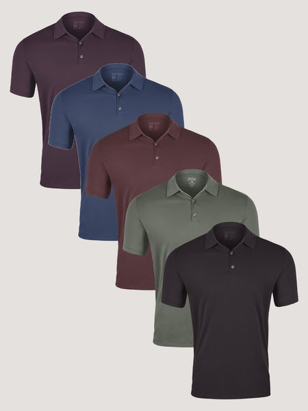 Fall Essentials Polo 5-Pack