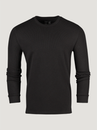 Black Thermal Long Sleeve Crew | Fresh Clean Threads