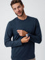 Indigo Blue Long Sleeve T-Shirt | Fresh Clean Threads