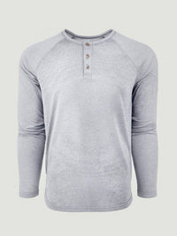 Vintage White Slim Fit Long Sleeve Henley FINAL SALE