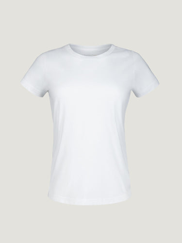Women's White Crew Neck Tee | Fresh Clean Threads