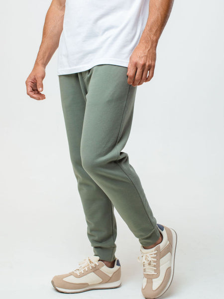 Mercury Green Fleece Sweatpants + Zip Up | Fresh Clean Threads