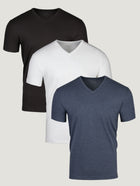 Tee Box V-Neck 3-Pack | Black, White, Navy Tees | Fresh Clean Threads