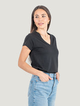 Women's Black V-Neck Tees (1st Gen.) | Fresh Clean Threads