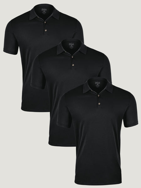 All Black Tall Polo 3-Pack
