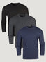 Best Seller's Thermal Long Sleeve Crew 3-Pack Mannequin Image | Fresh Clean Threads