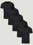 All Black V-Neck 5-Pack Ghost Mannequin | Fresh Clean Threads