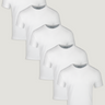 All White 5-Pack Crew Neck T-shirts | Fresh Clean Threads