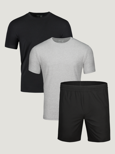 Basic Workout Pack: Performance Tees + Performance Shorts | Fresh Clean Threads