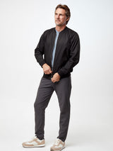 lightweight, comfortable, and perfect for layering # Men's Bomber Jacket Black Reversible | versatile enough for everything.