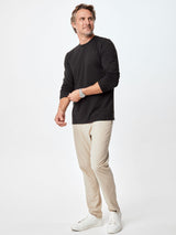 Ariel is 6'1, 175lbs and wears a size M # Men's Long Sleeve Crew Tee | 3-Pack | Fresh Clean Threads