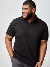 Steven is 6', 275lbs and wears a size 3xl # Essentials Mixed 5-Pack | Black Polo | Fresh Clean Threads