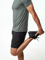 Move Freely with 4-Way Stretch Fabric # Men's Stretch Performance Shorts Black | Fresh Clean Threads