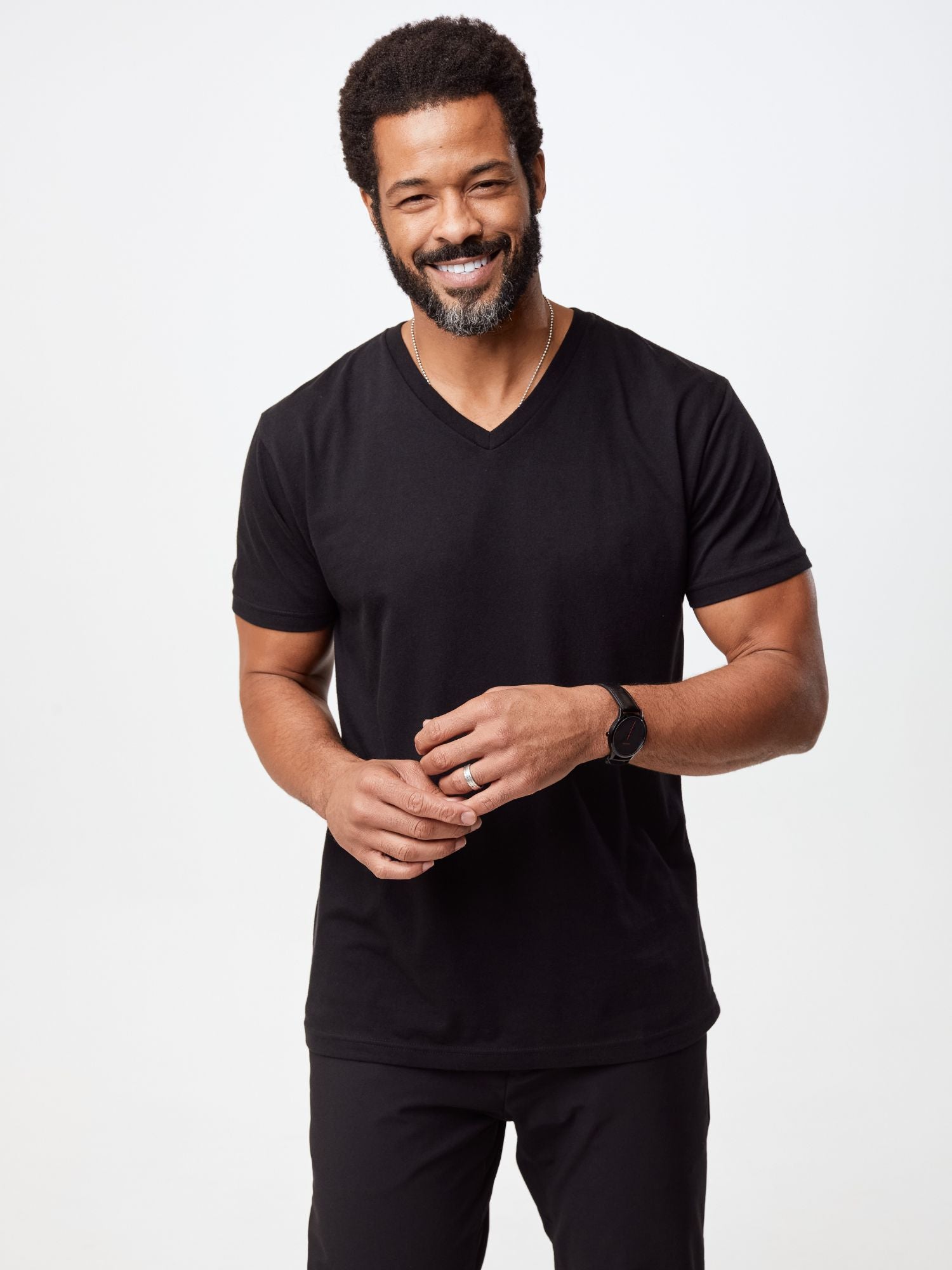 Black V-Neck Shirts for Men | Fresh Clean Threads