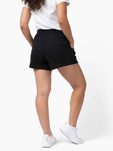 Addison is 5"3 and wears a size Small # Lounge Shorts for Women: 2-Pack: Black, Blue