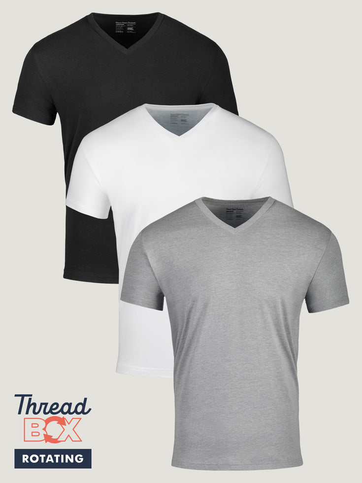 December ThreadBox Rotating V-Neck Tee Basic Pack | Fresh Clean Threads