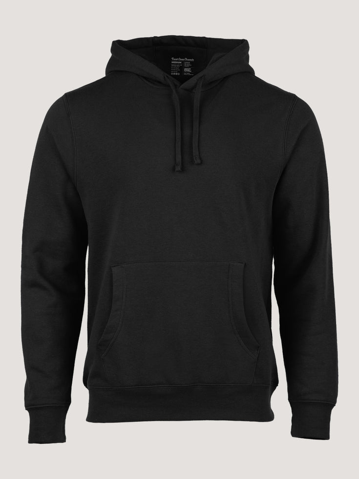 Black Pullover Hoodie with Updated Fit | Fresh Clean Threads