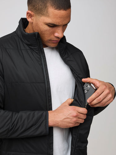 Featuring a zippered interior chest pocket # Puffer Jacket with Inner Pocket to Secure Your Valuables | Fresh Clean Threads
